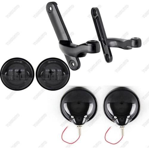 4.5 Inch Housing Bucket and Mounting Brackets LED Fog Light with 4-1/2" Auxiliary Lights Bracket Clamp For Ha rley Street Glide