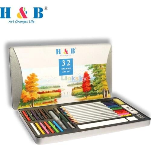 Watercolor Pencils Set 12 Colors / 32 Pc Full Kit | Wet Water Color Pencils Set / Dry Coloring Pencils Set for Adults, Kids