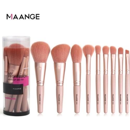 9PCS Makeup Brush Set Round Barrel Beauty Tool Eye Shadow Brush Concealer Eyebrow Powder Makeup Brush Women Cosmetic Tool