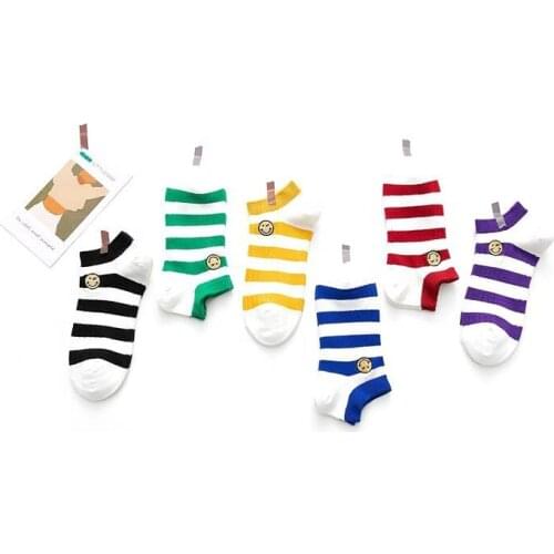 New Design Fashion Smiling Socks High Quality Cotton Colorful Ankle Women Socks