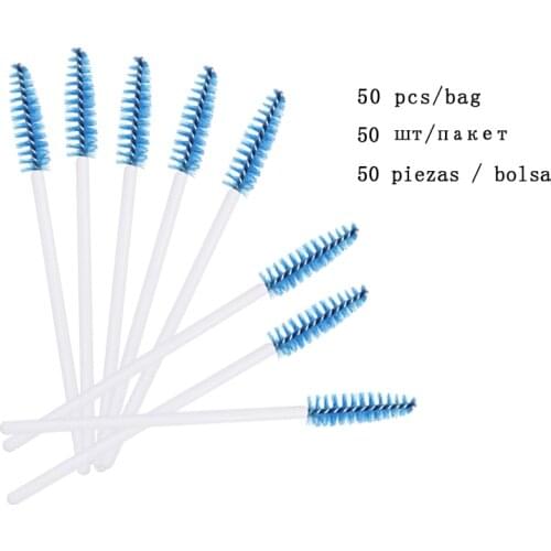 50Pcs Eyelash Brushes Makeup Brushes Disposable Mascara Wands Applicator Spoolers Eye Lashes Cosmetic Brush Makeup Tools