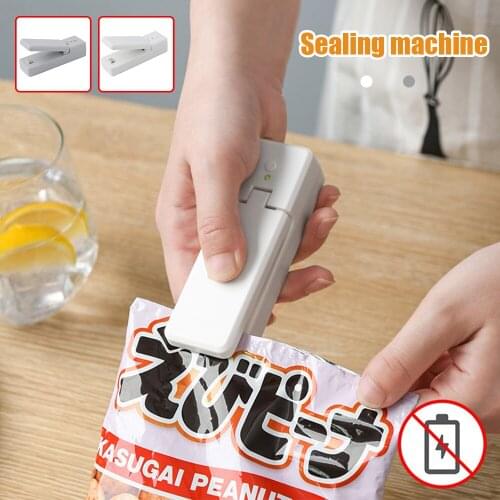 Mini Portable Food Sealer Heat Sealer Plastic Package Storage Snack Bag USB Sealing Machine Handy Sticker Food Sealing Machine