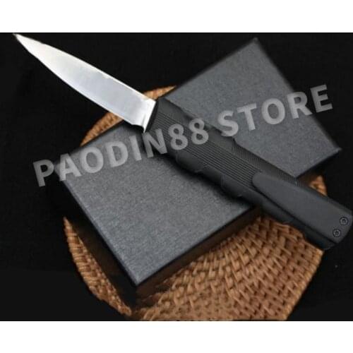 Micro Straight Knife Double Action D2 Blade Tactical Knife Hunting Pocket Fixed Blade Knifes Survival Tool Knives EDC