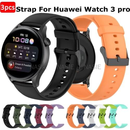 3pcs Band For Huawei Watch 3 Pro Smart Bracelet Wirst Strap For Huawei Watch GT 2 Pro / 46mm Wristband