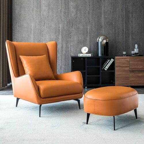 Luxury Microfiber Leather Sofa Chair Cosy Single Sofa Italian Minimalist Living Room Leisure Sofa Chair Simple Modern Sofa