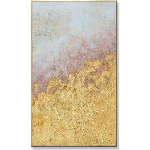 Nordic modern gold abstract Handmade canvas oil painting artwork wall pictures poster home decoration for living room bedroom