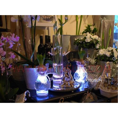 20pcs/lot 3AAA Battery Super Bright White/Warm White Waterproof LED Flower Vase Light Submersible Floralyte FLoral Light
