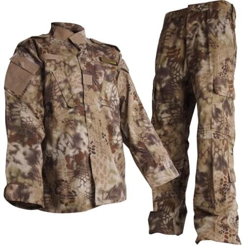 CQC Airsoft Tactical Camouflage Army Military BDU Uniform Combat Shirt & Pants Set Outdoor Paintball Hunting Clothing Highlander