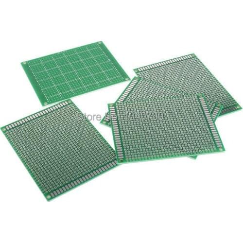 Universal plate 5PCS 6*8cm Single side PCB Printed Circuit Board Prototyping FR-4 Glass Fiber Single universal circuit board