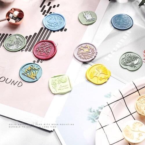1PC Retro Metal Plant Sealing Wax Seal Stamp for Decorative Stamp Wedding Invitation Gift Cards Sealing Stamp