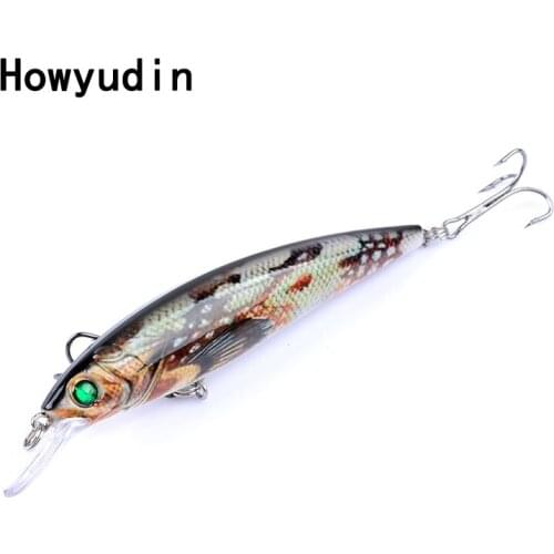 1Pcs Fishing Lure Minnow Isca Artificial Fishing Lures Color Pattern Hard Lure Wobblers 11cm 13g 3D Eyes Leurre Dur Bait
