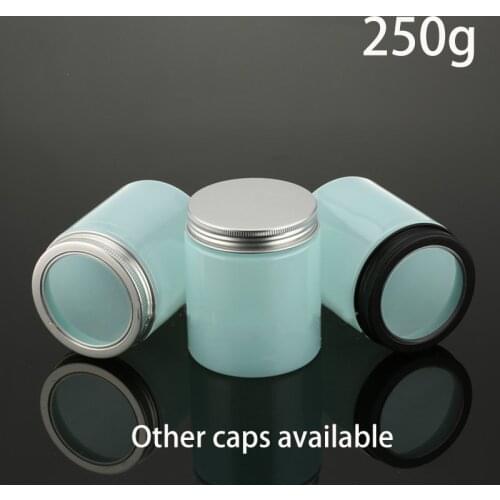 10pcs 250g Empty Plastic Bottle 9oz Green Cosmetic Jar Handmade Cream Body Lotion Sugar Spice Cookies Refillable Container