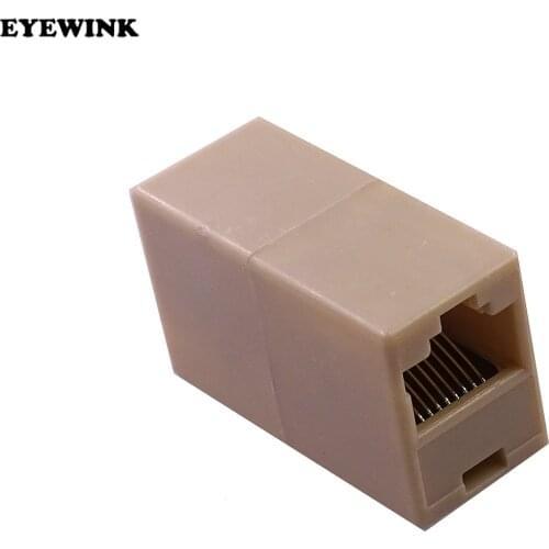 100pcs RJ45 CAT5 Coupler Plug Network LAN Cable Extender Connector Adapter New