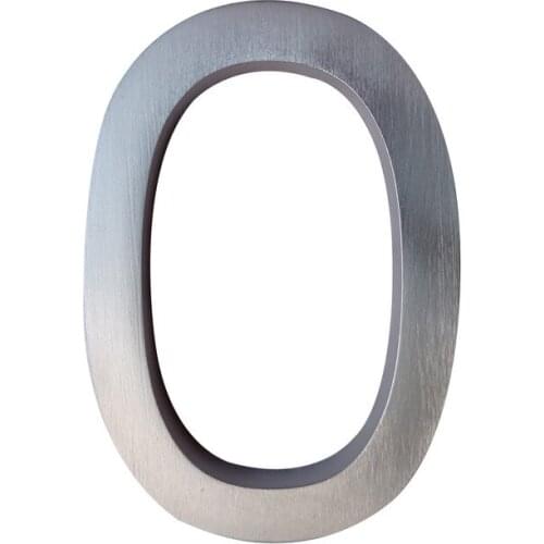12cm Heavy Modern House Number Door Home Address Numbers for House Number Digital Door Outdoor Sign Plates 5 Inch. #0 Nicle