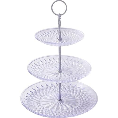 3 Tiers Cake Display Stand Reusable Round Cake Stand Display Fruit Plate Cake Stands for Afternoon Tea