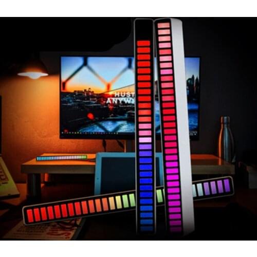 32-bit RGB Sound Control Night Light App Control Atmosphere Light Colorful Tube USB Energy-Saving Bar Novelty Rhythm Lamp
