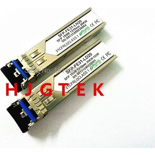 Hot Sale 5 pieces/lot 100BASE-FX SFP Module SFP Fiber Optical Module SM Duplex Fiber 1310nm 20 km LC connector