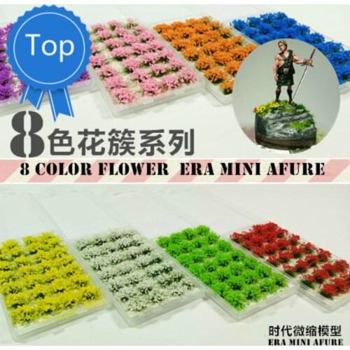 56pcs/lot Simulation Flower Garden Grass Sand Table Model Architectural Scene Outdoor Landscape Scene Floor Reconstruction