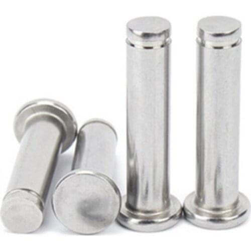 9pcs D3 diameter flat head slotted circlip positioning cylinder pin 12mm-30mm length corrosion resistant 304 stainless steel