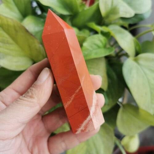 90-100mm Natural Red jasper crystal wand stone crystal single point for healing for decor
