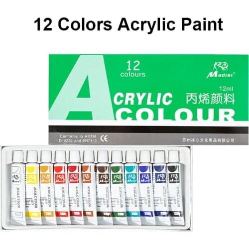 Acrylic paint 12ML suit painted clothes hand-painted wall painting acrylic paint