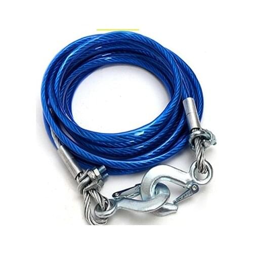 6TX4M towing rope with PVC cover tow steel wire rope , boat part, marine hardware