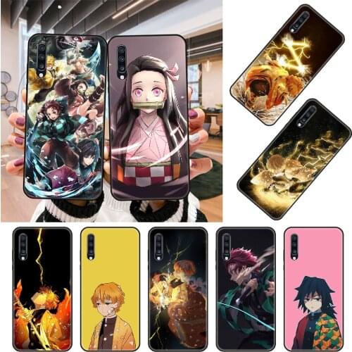 Phone Case For Samsung Galaxy A 50 51 71 70 80 7 5 10 40 20 30 41 21 S E Black Cover Prime Trend Funda Anime Demon Slayer