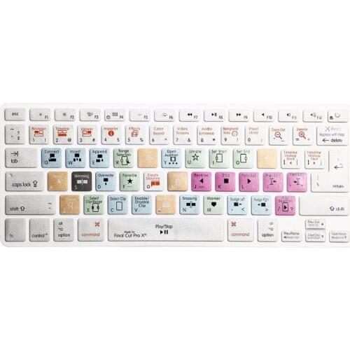 For Apple Final Cut Pro X Keyboard Cover Shortcut Printed Cover For MacBook Air Pro Retina 13" 15" 17" iMac Wireless & MacBooks