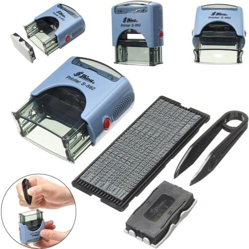 Personalised Stamp Self Inking Rubber Stamp Kit Seal Stamp for DIY Business Address Name Card Accessories