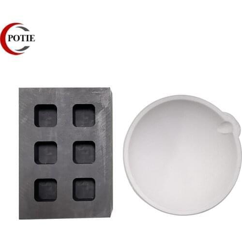 Square shape Graphite Ingot Bar and 150g Ceramic Quartz Bowl Gold Silver Melting Tools