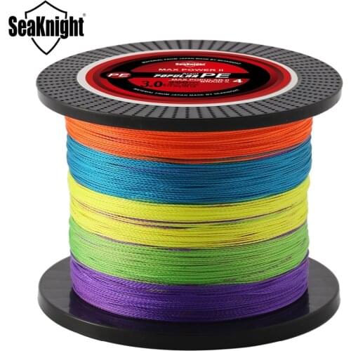 New SeaKnight TP Series 300M 500M 1000M 4 Strands Braided Fishing Line Multifilament MultiColor PE Line Saltwater Fishing Tackle