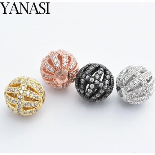 Newest 10mm Hollow out Round Spacer Beads for DIY Jewelry Accessories Making Handmade Woman Man Bracelet Gift
