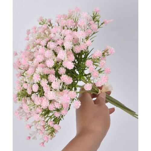 New Gypsophila High-quality Touch Artificial Plastic Flowers Diy Home Decor Wedding Decoration Bridesmaid Holding Tiny Flowers
