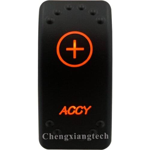 Orange Led Light - Car Boat Caravan Marine Rocker Switch- Laser Eatched- ACCY -12v 24v for Carling ARB NARVA 4X4 -Waterproof