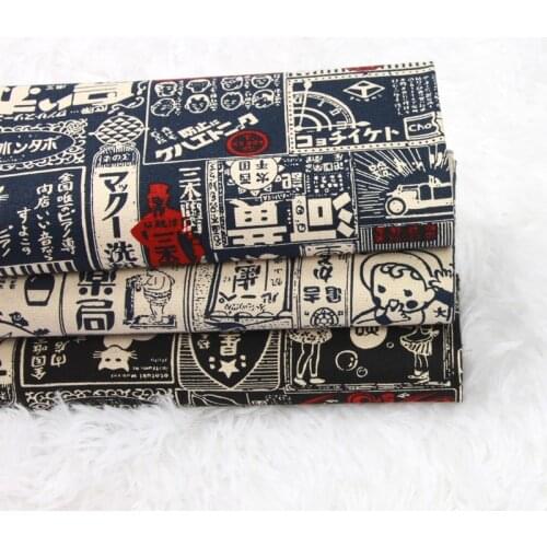Print, Handmade DIY Bag Mouth Gold Package Tissue Half Yard Thicken Cotton Fabric with Japanese Retro 100% Cotton Brocade Fabric