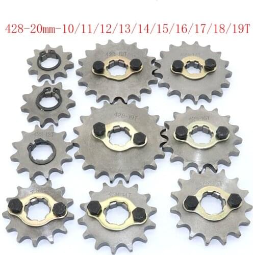 Front engine 428 #10t 11t 12t 13t 14t 15t 16t 17t 18t 19t teeth 20mm sprocket with retaining plate cabinet