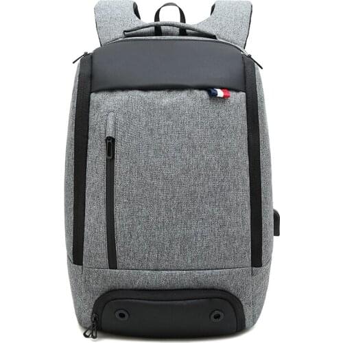 Fashion Men Backpacks 15.6 Inch Laptop Backpack Large Capacity Casual Bags Water Repellent Schoolbag with Shoes Pocket Mochila