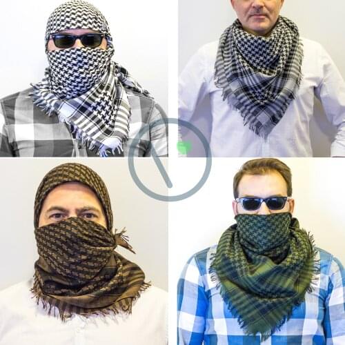 Shemagh Arab Tactical Military Army Desert Scarf Keffiyeh Shawl Wrap Lightweight 100cm Square Outdoor Arafat Pashmina Pushi