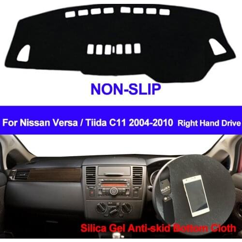 TAIJS Dashboard Cover DashMat Silicone For Nissan Versa Tiida C11 2004 2005 2006 2007 2008 2009 2010 Dashmat Pad Sun Shade RHD