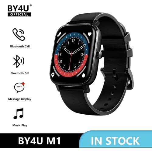 BY4U M1 Bluetooth Call Smartwatch Women 4G Local Music Smart Phone Watch IP67 Smart Watch Dial Call Fitness Tracke VS P12 P8plus