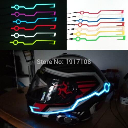 7 Colors Motorcycle Helmet LED Strip Motorcycle Helmet EL Tape Light DIY Helmet Motorbike Safety Reflective Strip