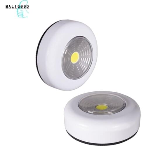 LED COB Under Cabinet Light With Adhesive Sticker Wireless Wall Lamp Wardrobe Cupboard Closet Emergency Battery LED Night Light
