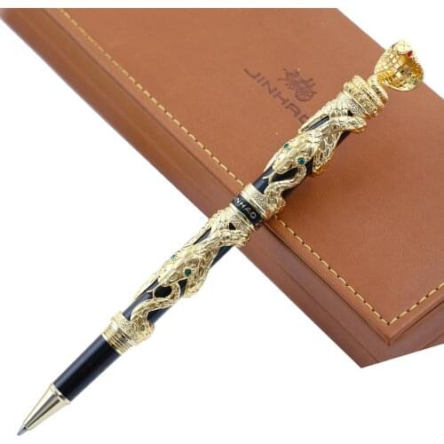 High Quality Luxury Jinhao Snake Ballpoint Pen 0.7MM Nib Novelty Cobra 3D Pattern Pen for Men Business Office Supplies Gift