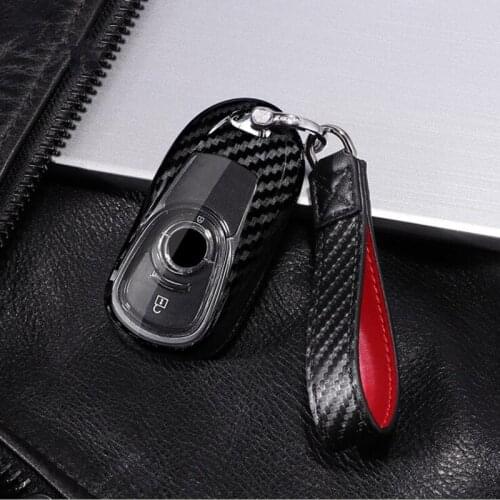 Carbon Fiber PC Hard shell Protection Key Case Cover for OPEL Astra Buick ENCORE ENVISION NEW LACROSSE Rings Protect Shell