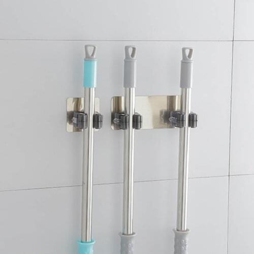 Suction Cup Multifunctional Bathroom Accessories 1 PC Traceless Sucker Hook Mop Holder Broom Hanger Brush Storage Rack