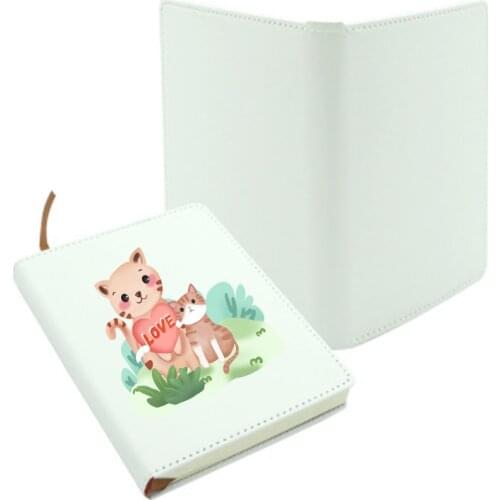 10pcs/Lot Sublimation Notebook Cover Blank PU Leather Hardcover Heat Transfer Notebooks with Lined for Travel Diary Portable