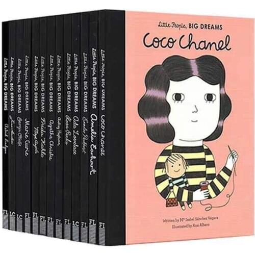 13PCS/Set Little People Big Dreams Children English Picture Book Biography Hardcover Kids Reading Early Education 24*20CM