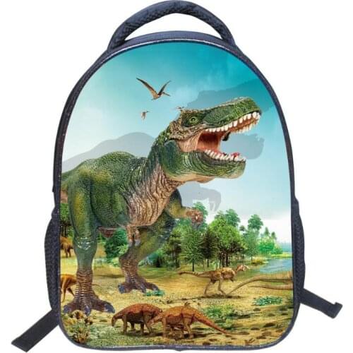 14 inch Children Animal 3D Dinosaur Backpack For School Boys Girls Printed Tyrannosaurus schoolbag For Kids Student