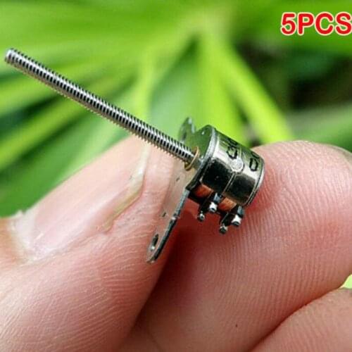 5PCS Nidec 2-phase 4-wire Micro Mini Miniature 6mm Stepper Motor Stepping 17mm Long Shaft Linear Screw DIY Digital Camera Lens