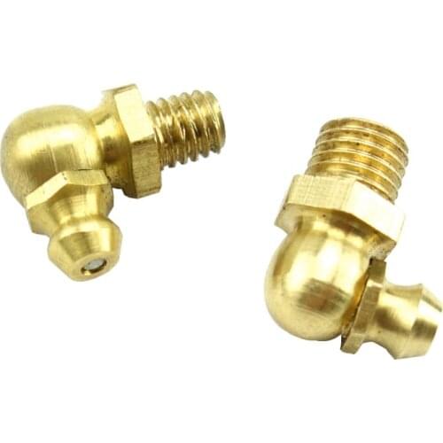 5PCS Brass Grease nipple Oil mouth Grease nipple 90 Degree Male Elbow Butter gun fittings